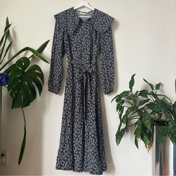 NWT Boden Long Sleeve Midi Floral Dress Size US 6 - Picture 5 of 9